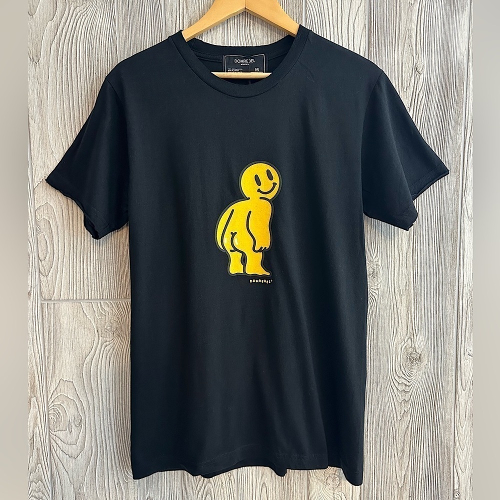 NEW! DOMREBEL MENS TSHIRT Black NWT Size Medium Dom Rebel